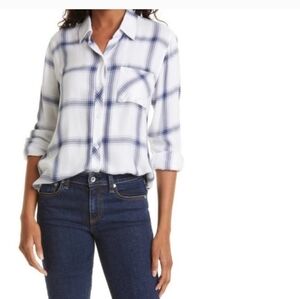 Rails Hunter Button-up Shirt White Blue